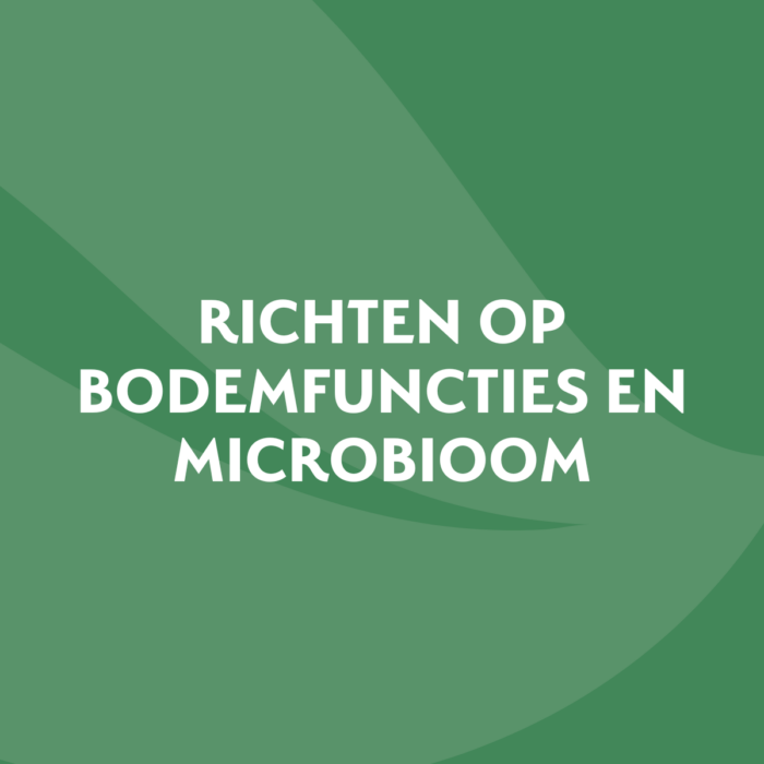 Workshop 2: Richten op bodemfuncties en microbioom