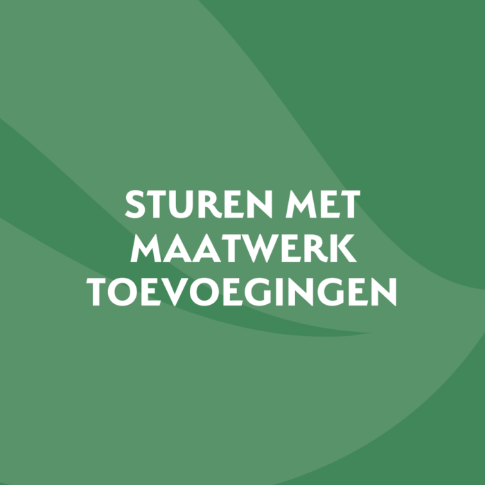 Workshop 3: Sturen met maatwerk toevoegingen